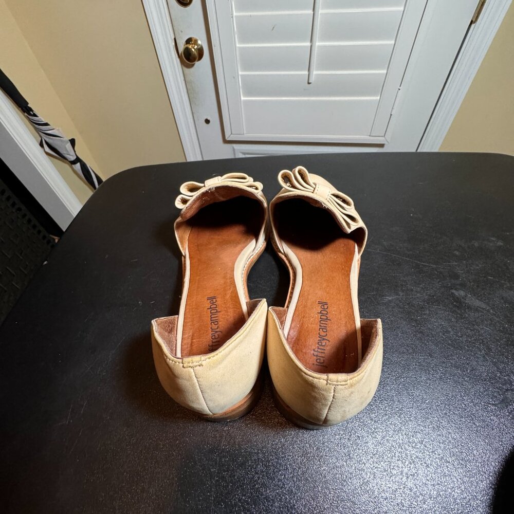 Jeffrey Campbell Size 8.5 Open Case Tan Suede Fla… - image 4